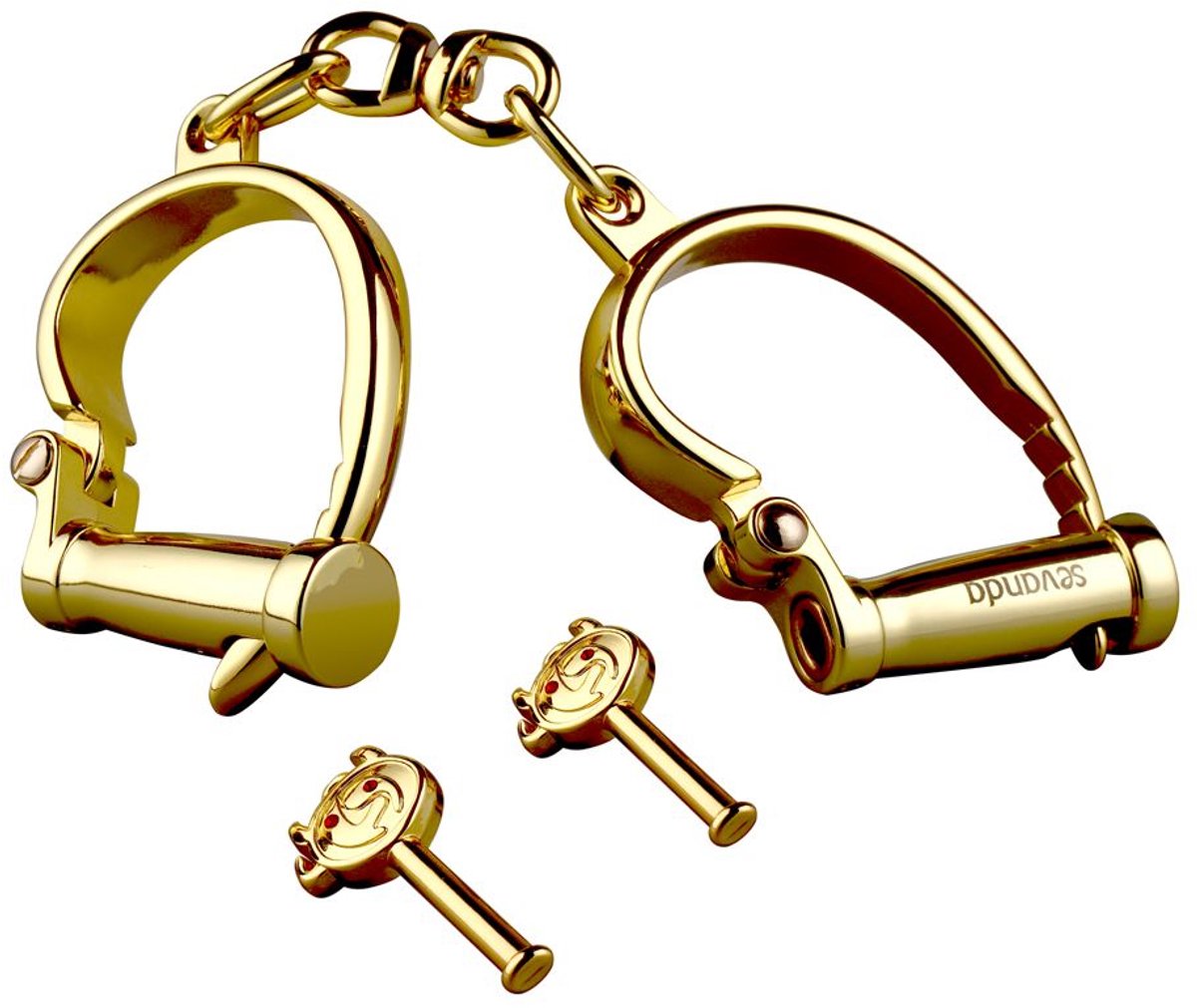 Sevanda - Handboeien - Goudkleurige Metalen Love Slave Handboeien