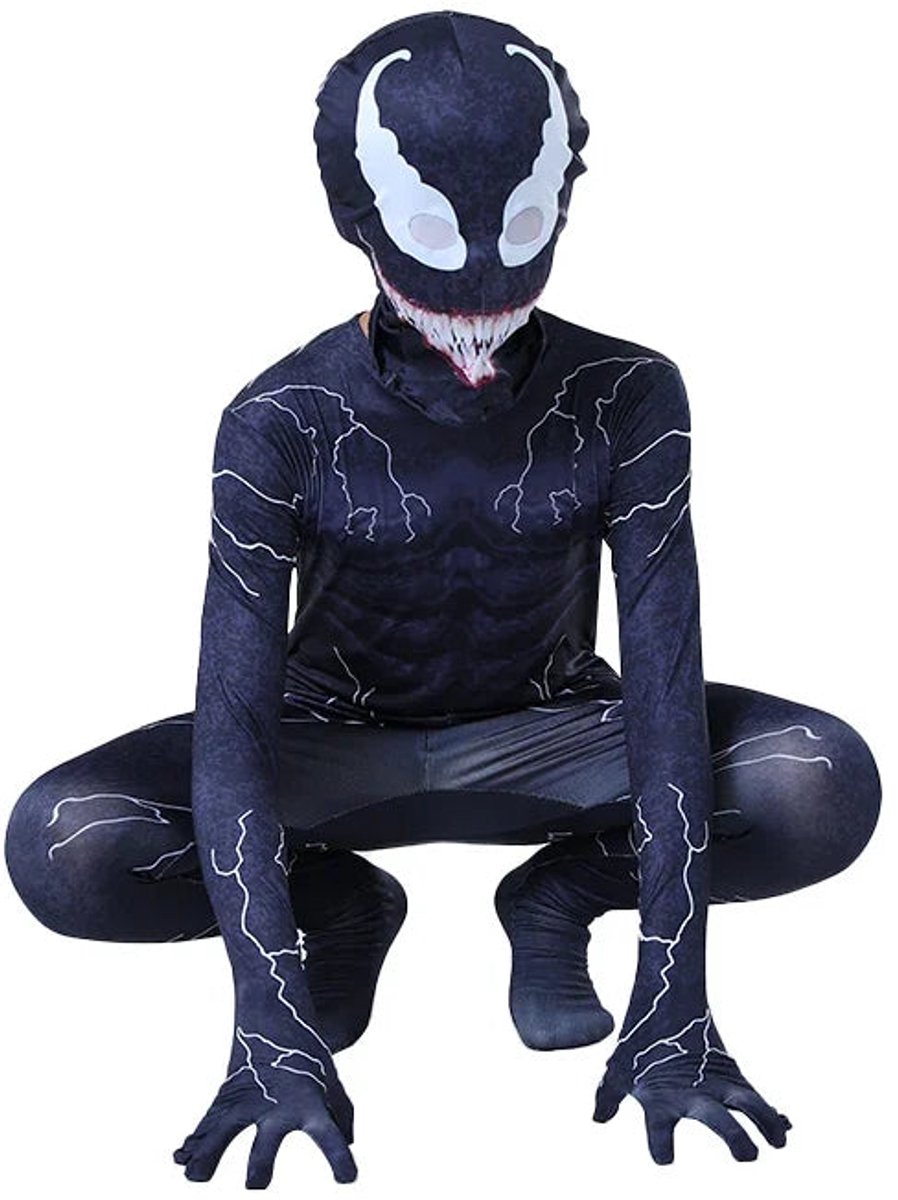 Venom - Leathal protector | eindbaas | Kostuum | 104 (3/4 Jaar) | Verkleedkleding | Superhelden