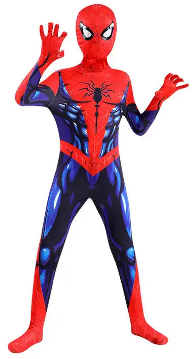 Spider-man | eindbaas | Kostuum | 140 (8/9 Jaar) | Verkleedkleding | Superhelden