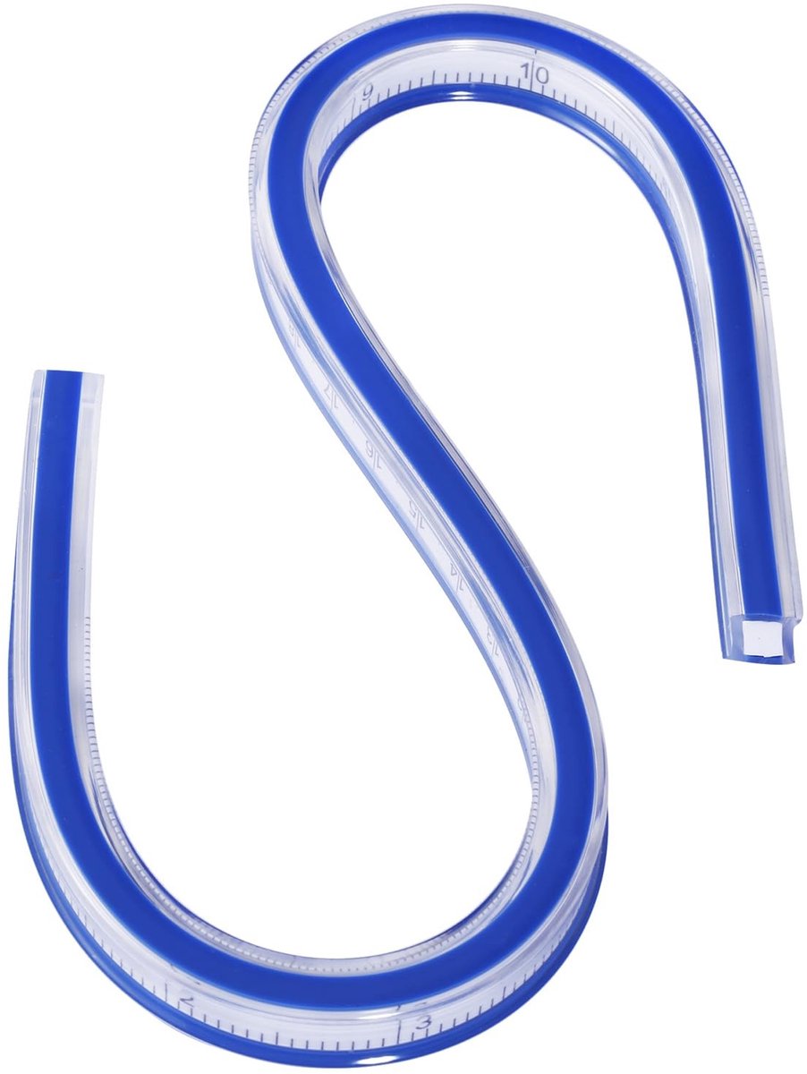 Flexibele Curve Liniaal 40 cm - Buigbare Ruler - Duurzaam Plastic - Ideaal voor Tekeningen en Kledingontwerp - SnelShoppen