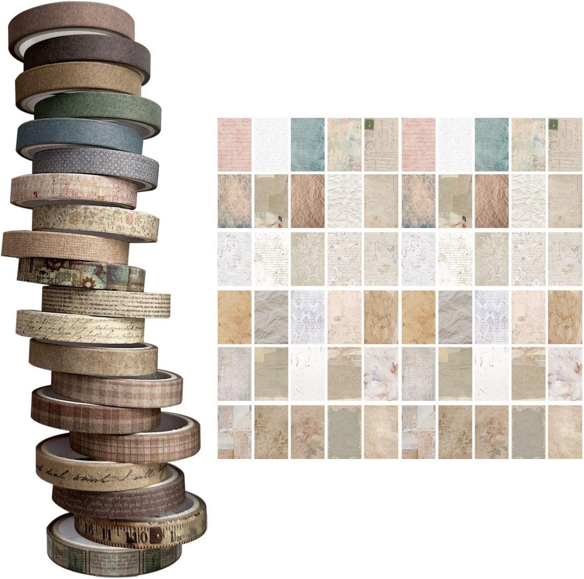 Solidchoice - 20 Rolletjes Fijne Tape - Creatieve Decoratieve Tape voor Ambachten