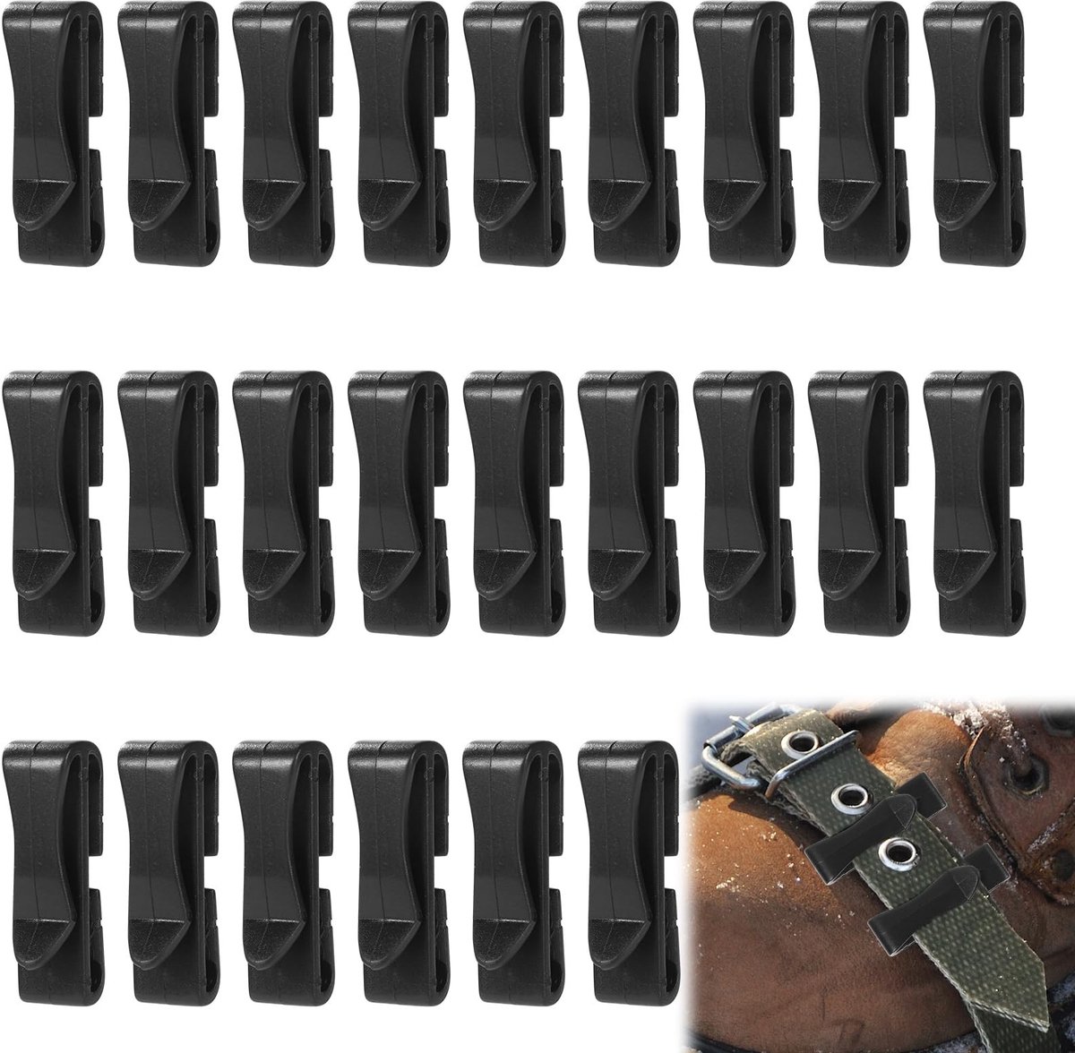 Solidchoice - Set van 24 Multifunctionele Sneeuwschoen Clips