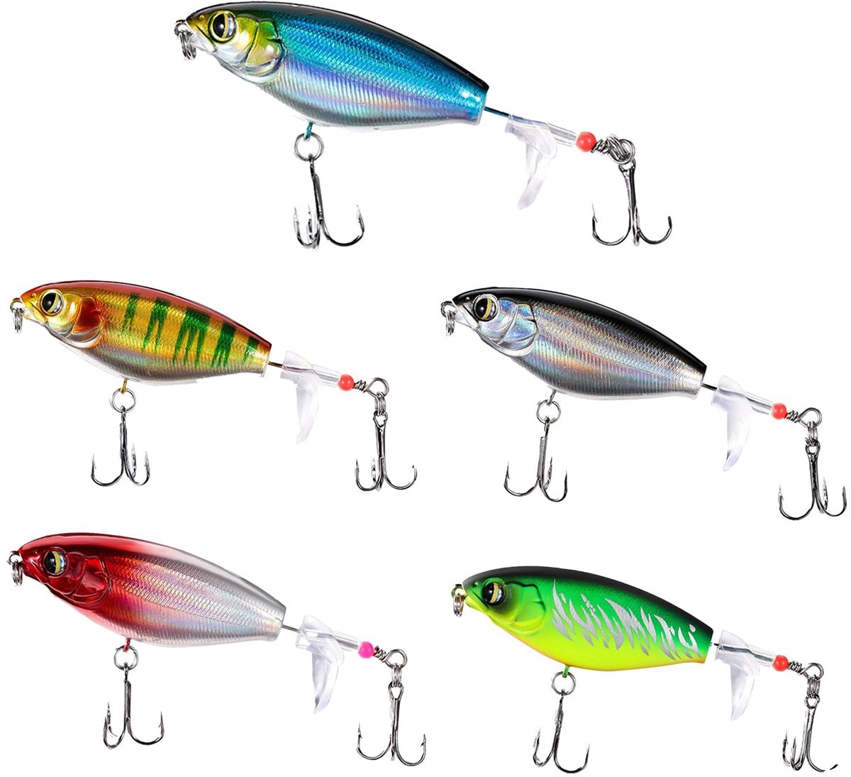 Solidchoice - Surface Bait Pakket van 5 - Whopper Plopper voor Vissen