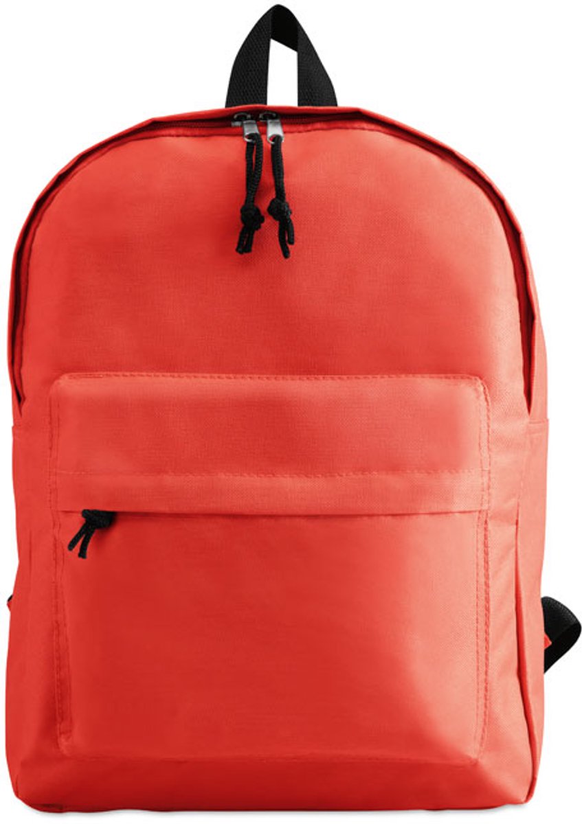 Rugzak met voorvak. 600D polyester Rood
