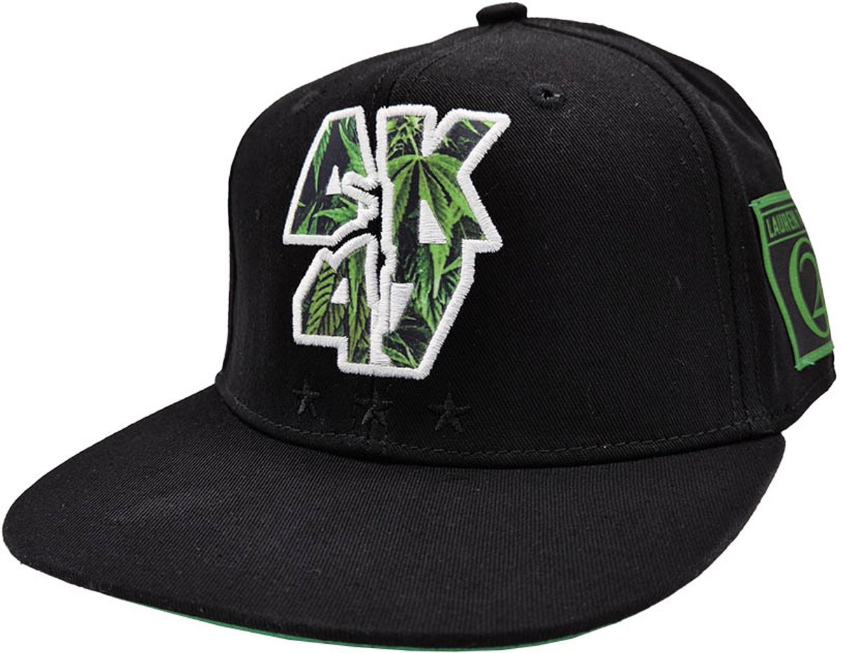 Lauren Rose AK47 Snapback Pet - Zwart/Groen - Verstelbaar
