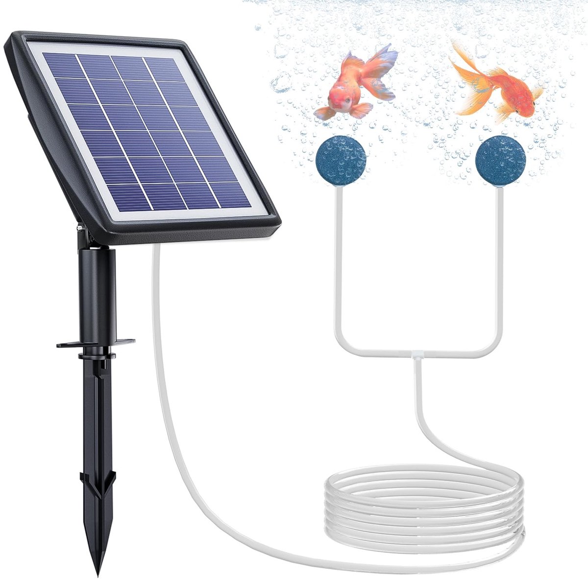 Solidchoice - Zonne-energie Vijver Aerator met Oplaadbare Batterij