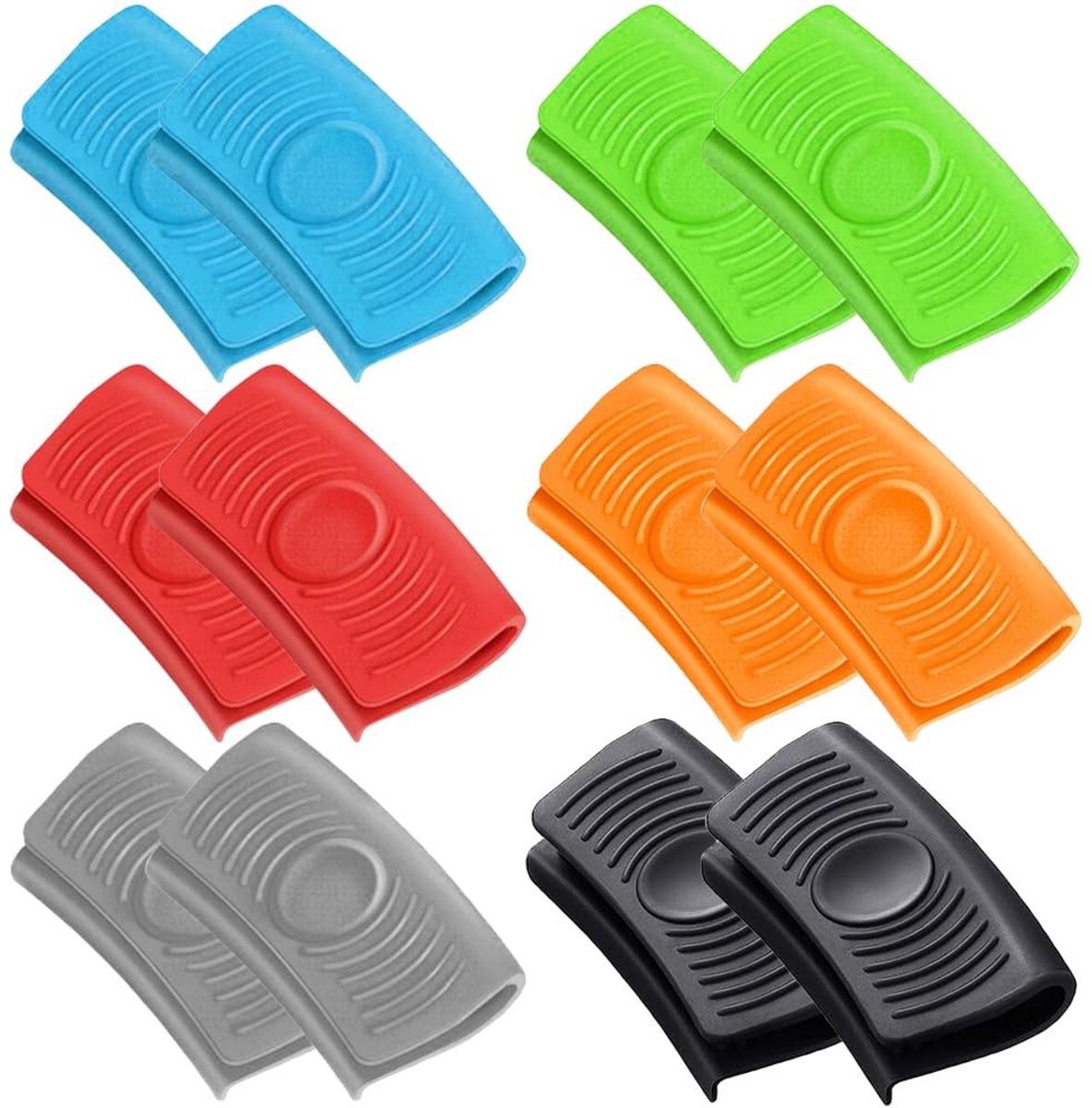 Solidchoice - Set van 12 Silicone Handgrepen voor Pannen met Warmtebescherming