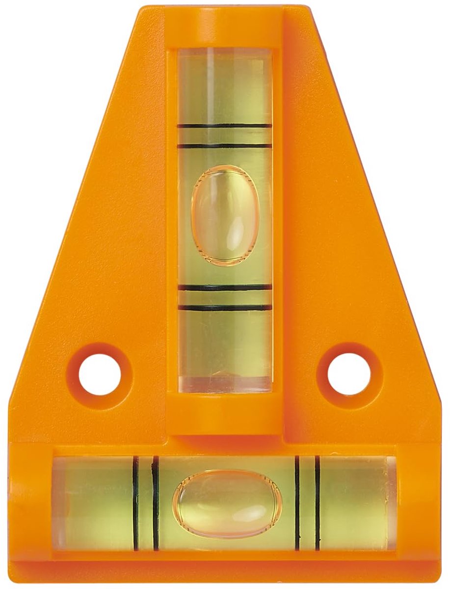 Magnetische Waterpas 28 cm - Compacte Nivelleerhulp met 2 Libellen - Oranje Kunststof Behuizing - Lichtgewicht Spirit Level voor Caravan, Camper, Kamperen, Bouw & Huishoudelijk Gebruik