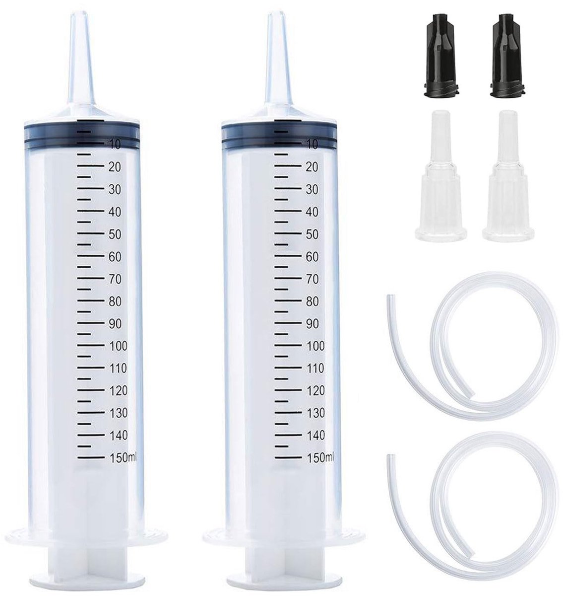 Solidchoice - 150 ml Spuitset met Slang voor Laboratoria en Huishouden