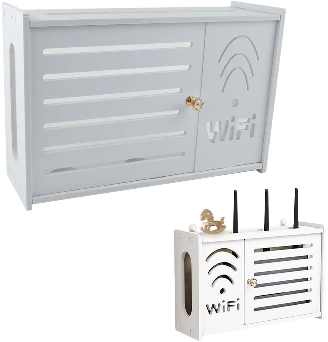Solidchoice - Router Opbergdoos - Kabelbox voor Wifi-Router en Accessoires