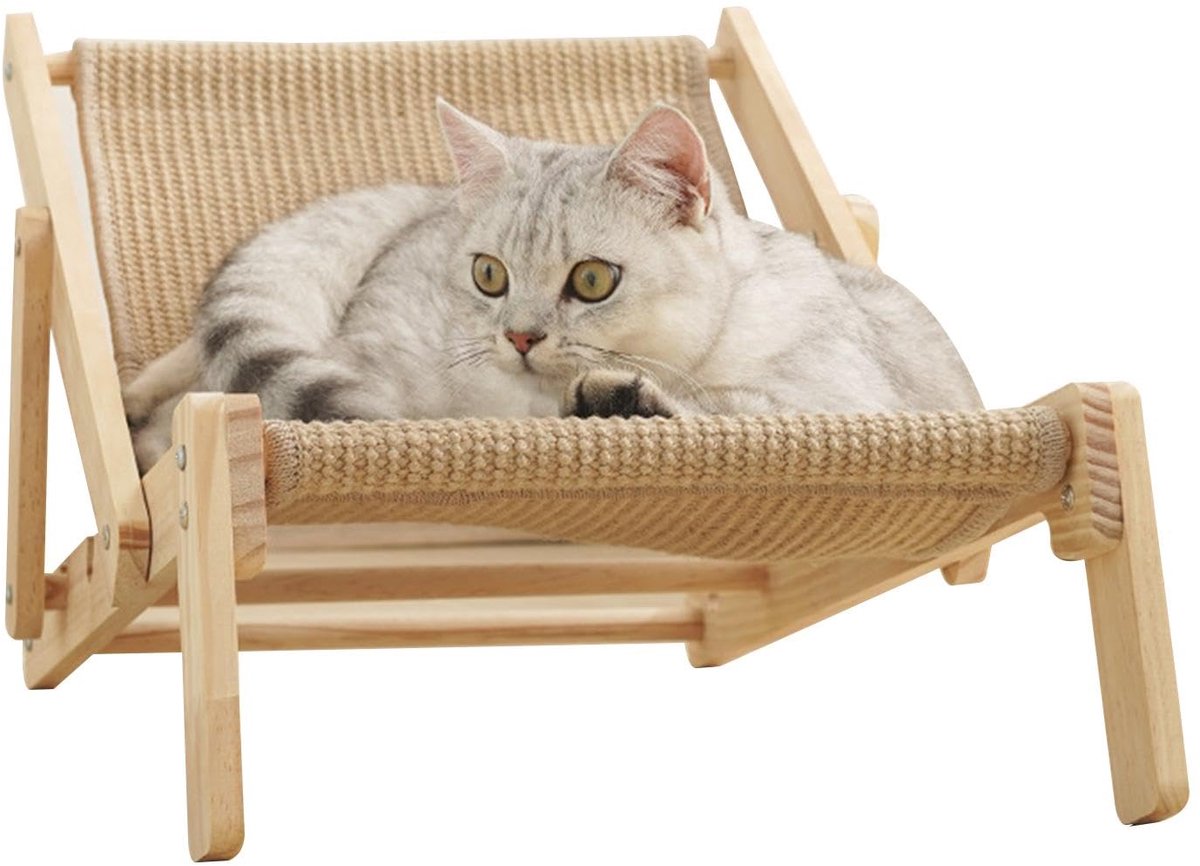 Cat Sisal Chair Kattenloungestoel Van Massief Sisal Met Afneembare Sisal Bekleding - 33,8 x 37,0 x 50,9 cm