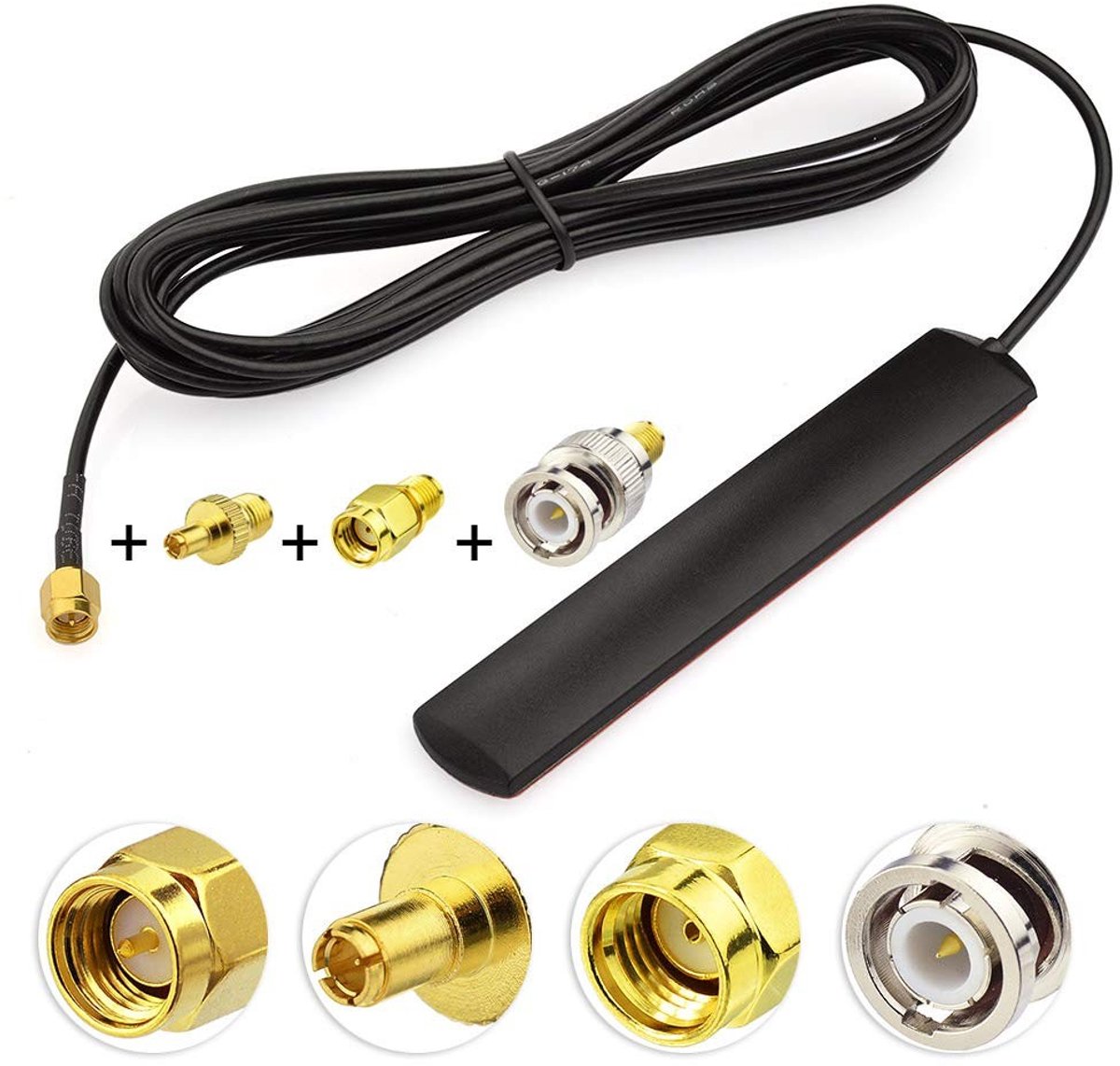 Solidchoice - GSM 4G Antenne met Connector - 3dBi Glasbevestiging