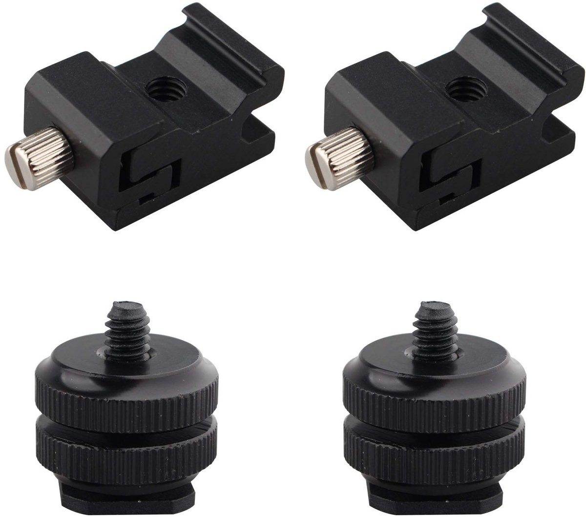 Solidchoice - Set van 4 Flits Hot Shoe Mount Adapters voor DSLR Camera