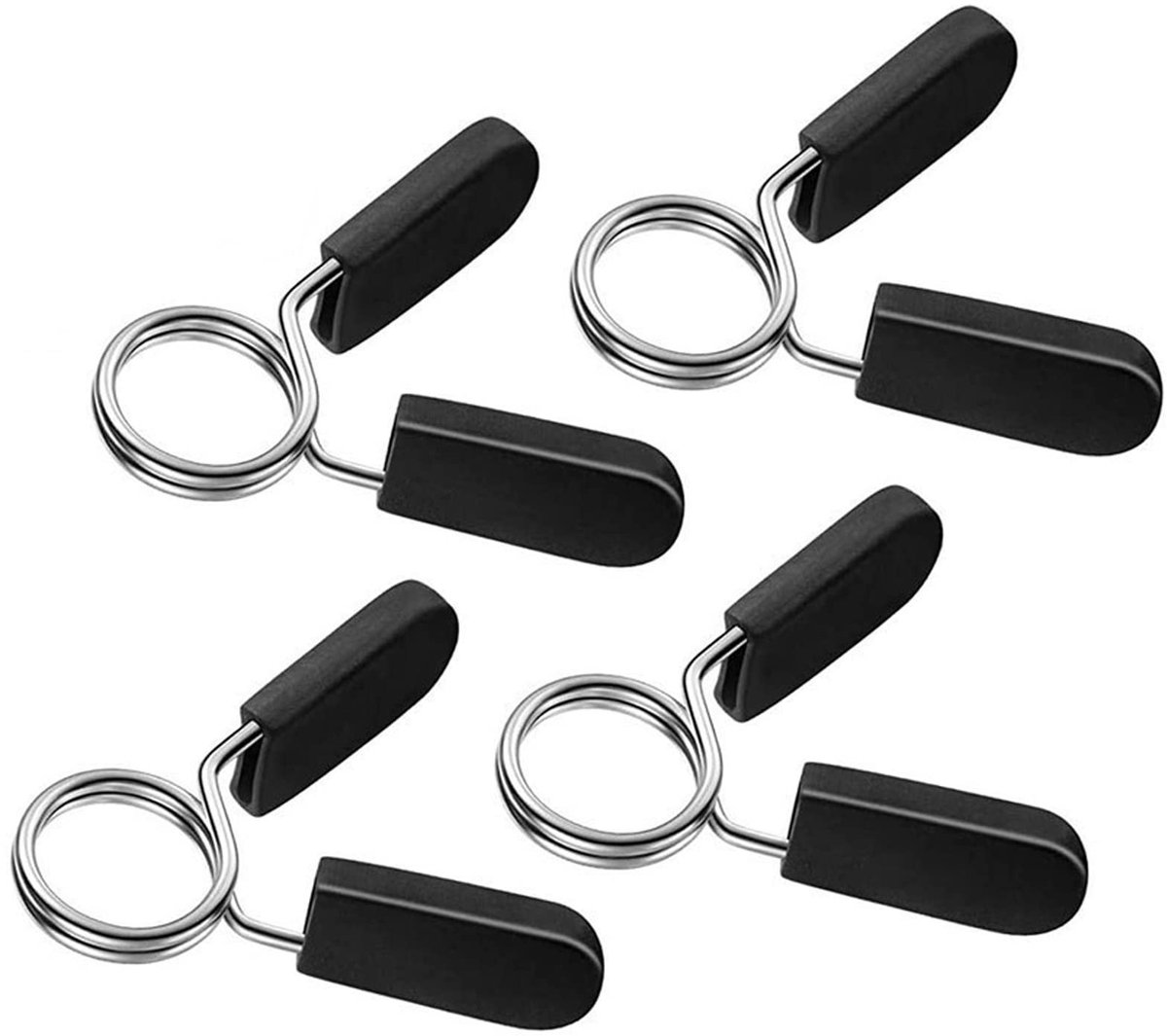 Solidchoice - Veersluitingen Set van 4 Stuks - 25 mm Haltersluitingen voor Gewichtheffen