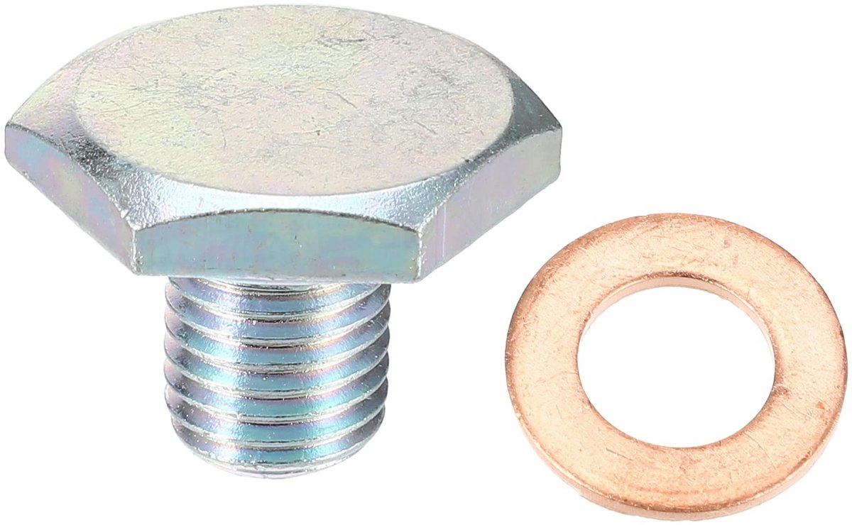 Solidchoice - M10x1.25 Olie Aftapplug met Washer voor Ford Focus 2004-2020 - Staal Zilver