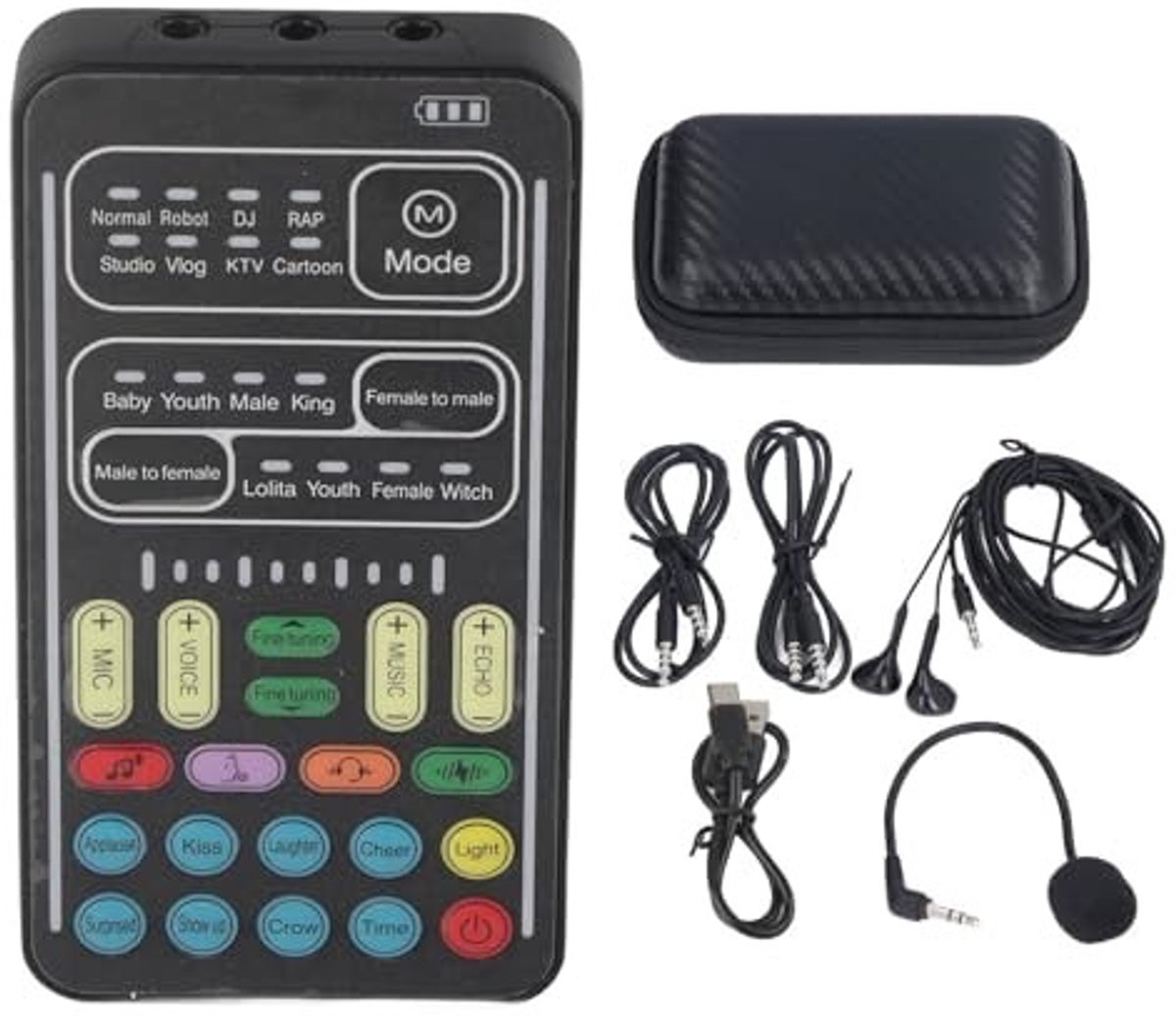 Solidchoice - Draadloze Handmicrofoon met Stemvervormer en Effecten