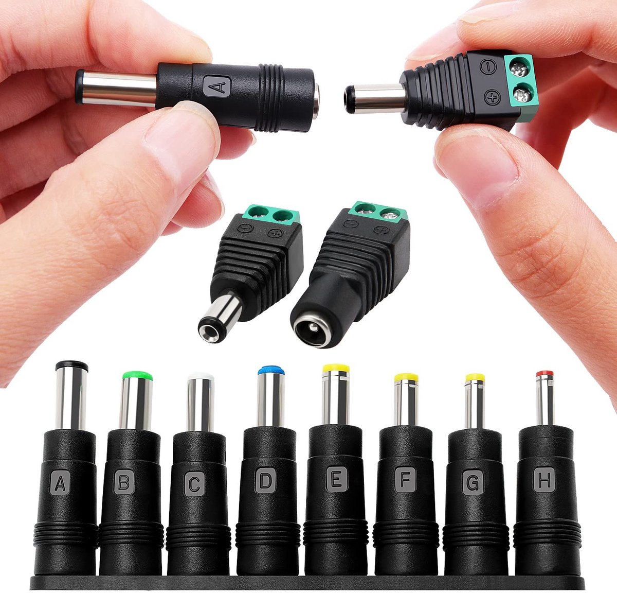 Solidchoice - Universele DC Voedingsadapter Tips Kit 8-in-1