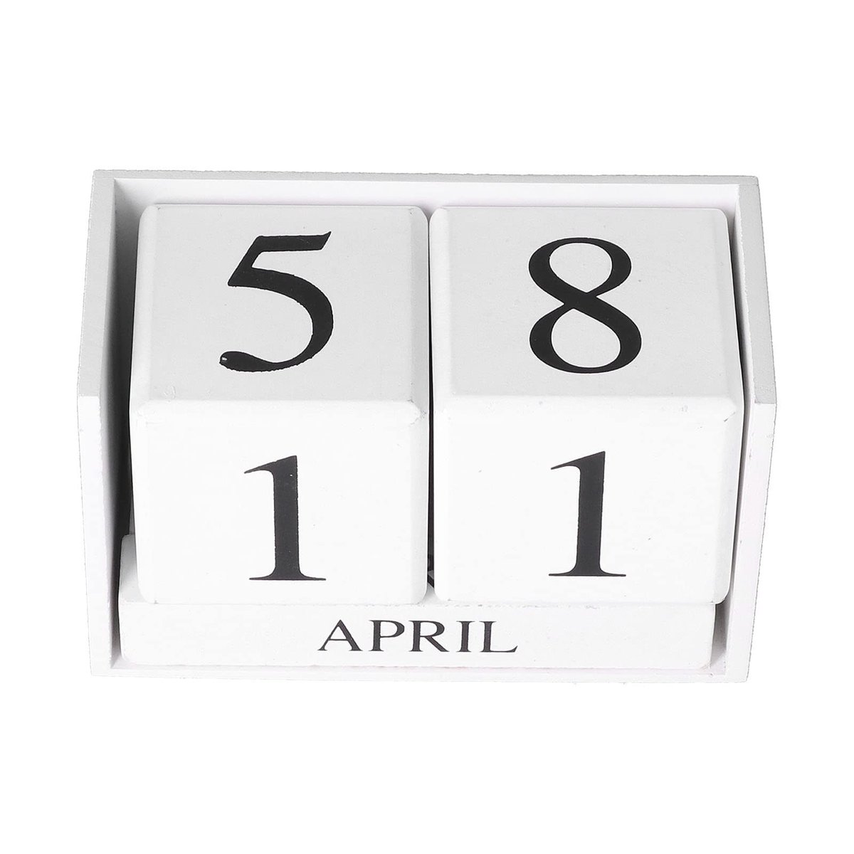 Solidchoice - Houten Perpetuele Kalender Retro Stijl voor Thuis en Kantoor