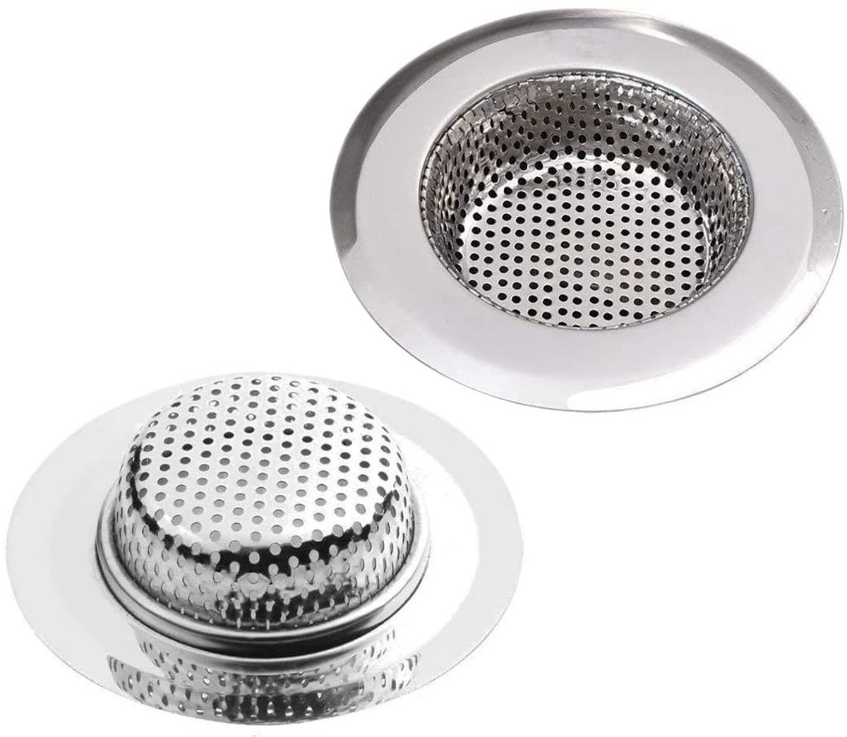 Solidchoice - 2-delige Afvoerfilter Set van RVS voor Douche en Gootsteen
