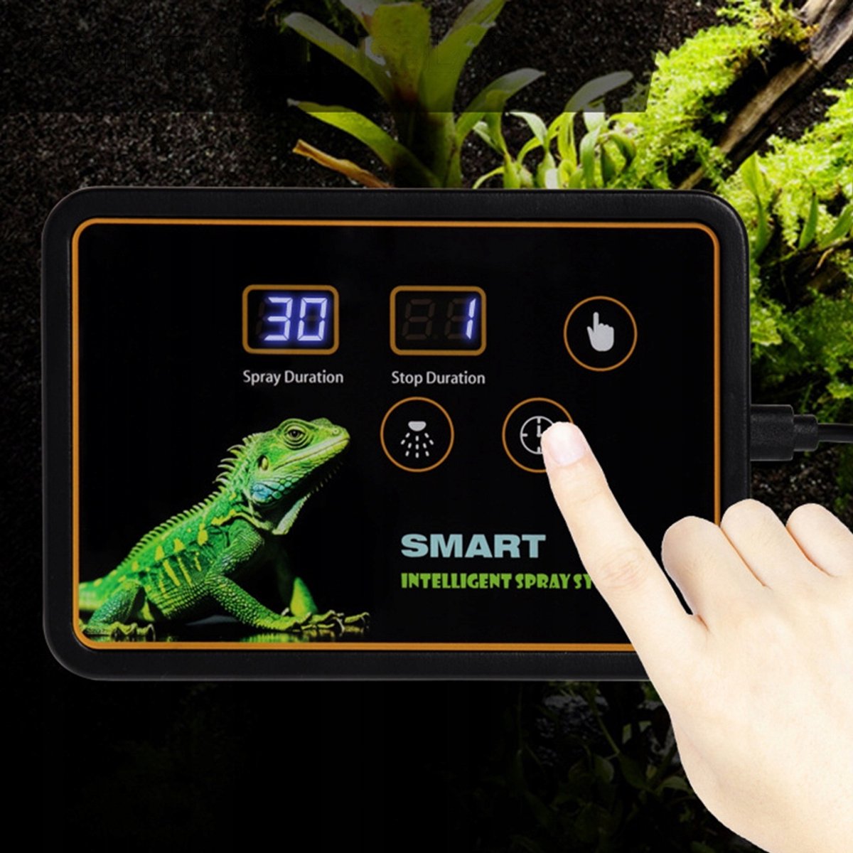 Terrarium Sproeisysteem - Intelligente Luchtbevochtiger voor Terrarium - Terrarium Bevochtiger - 360° Sproeiers & Timer & 5m Slang - Voor Reptielen & Amfibieën & Planten thumbnail 4