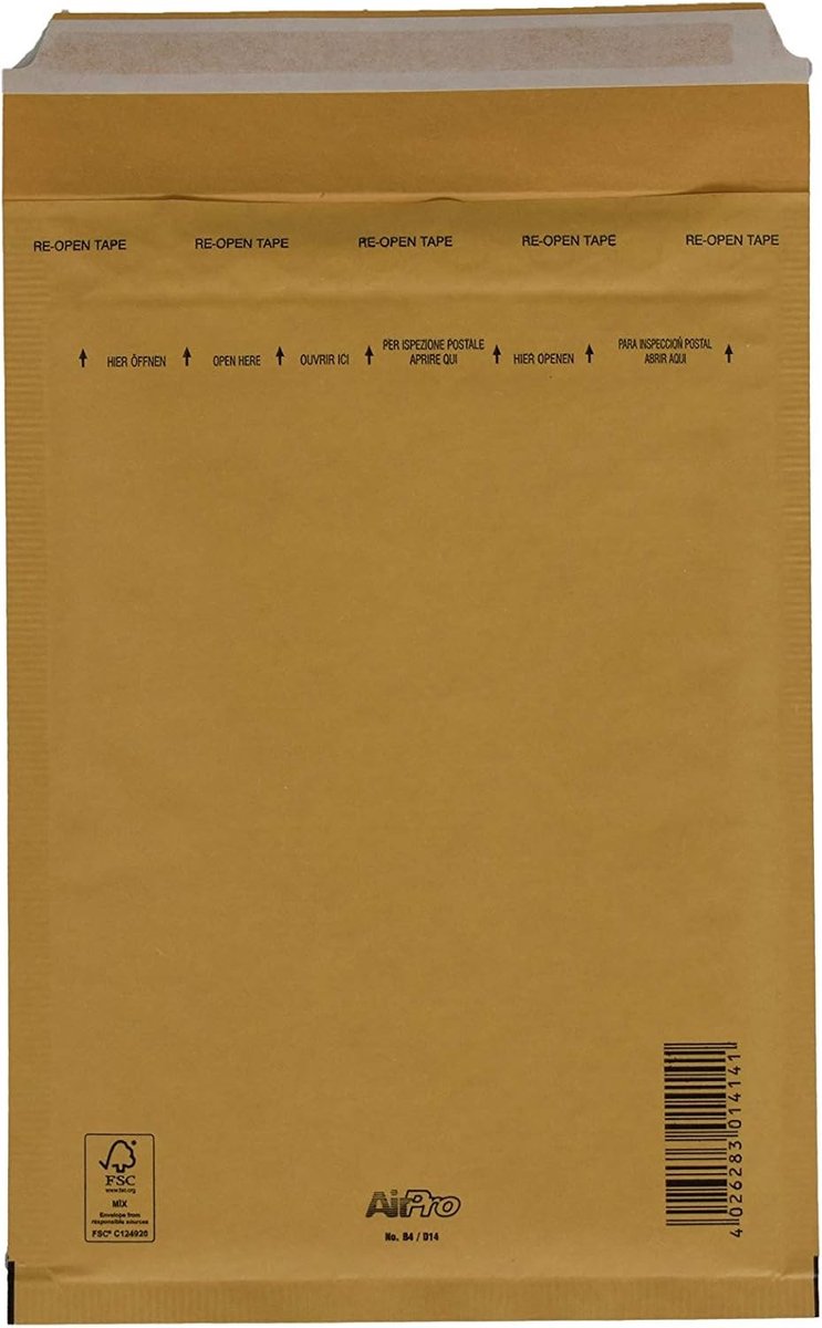 A5 Bubble Padded Envelopes - Gold - 180mm x 265mm - Pack van 5