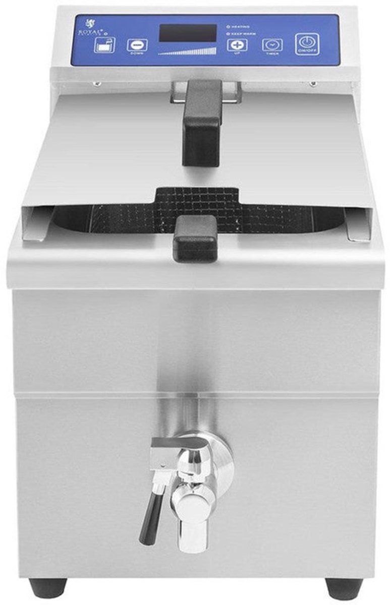 Inductiefrituurpan – Frituurpan – Friteuse – Oliepan – Frituurketel – Roestvrijstaal – 10 Liter Inhoud – 3500W Vermogen