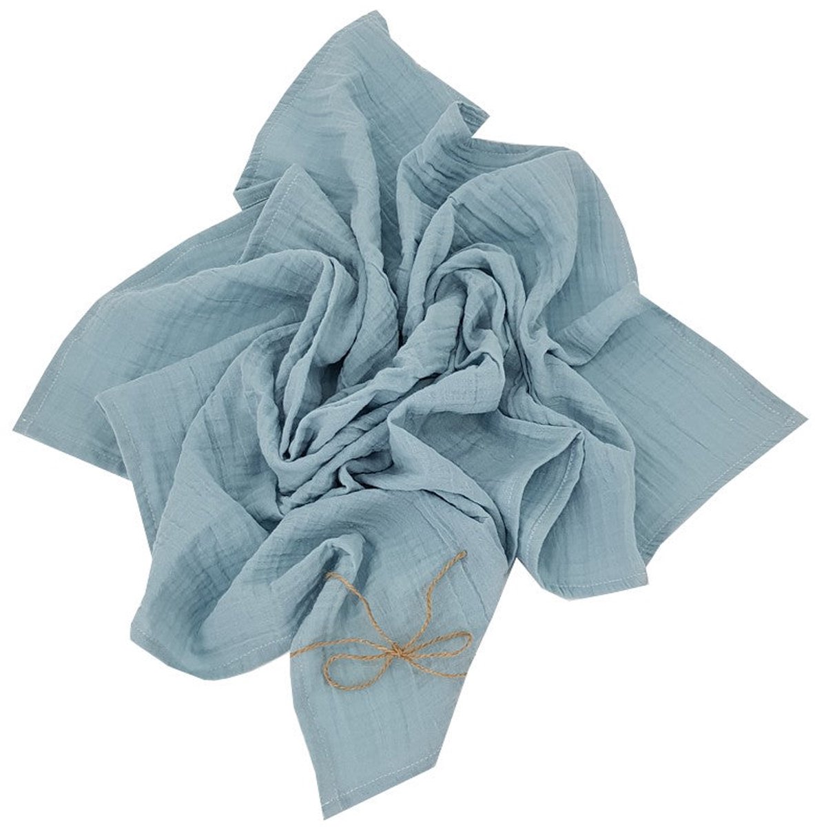 MUSLIN SWADDLE & NAPPY 80 x 80 cm 1pcs. BLUE