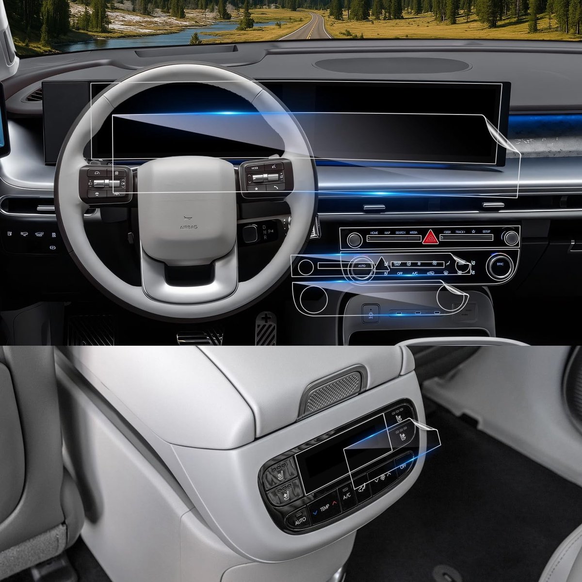 Solidchoice - Navigatiebeschermfolie voor Hyundai Ioniq 9, 12,3 Inch Krasbestendig