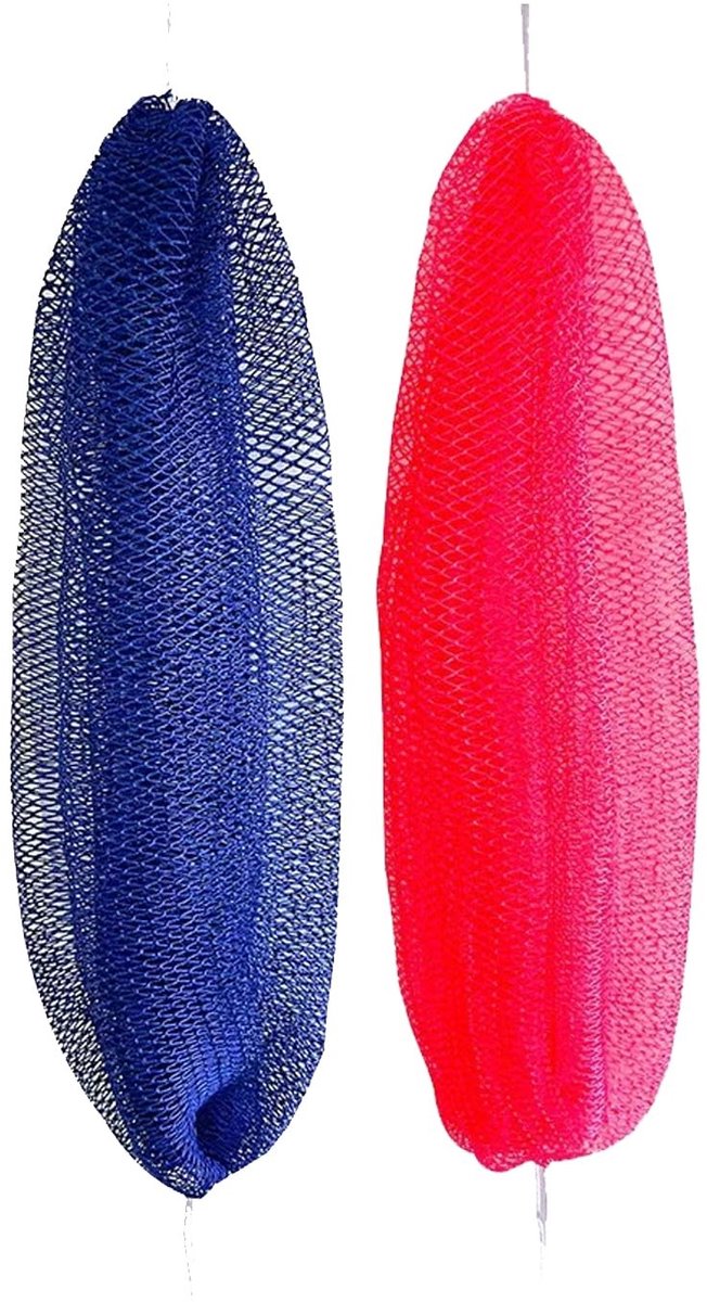 Solidchoice - Set van 2 Afrikaanse Net Sponsen met Handvatten voor Bad en Exfoliatie