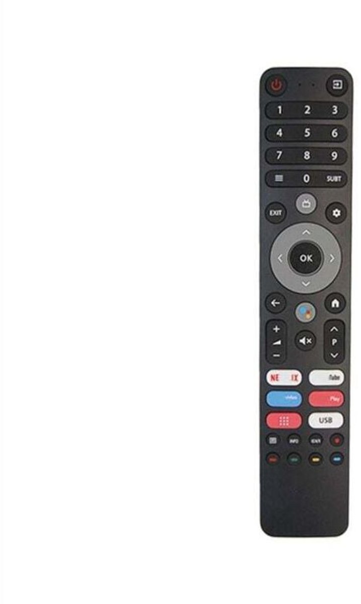 Universele afstandsbediening voor DEXP smart-tv's - ondersteunt meerdere modellen en beschikt over spraakbediening.
