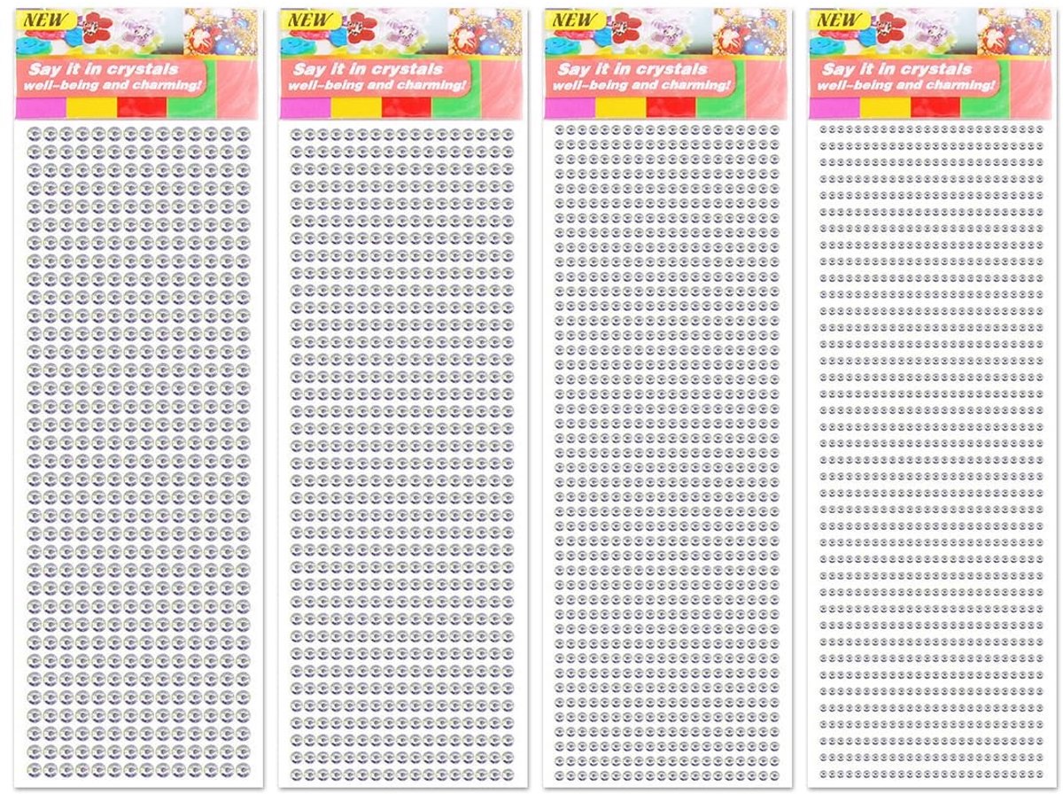 Solidchoice - Zelfklevende Strass-Stickers voor Nagels, 4 Stuks