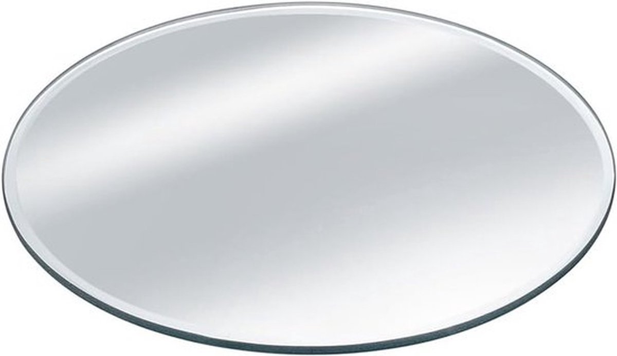 Ronde 3mm Faceted Glass Spiegel van 15cm - Moderne Wanddecoratie, Aesthetic Panelen en Kristallen Figuren voor Verzamelobjecten Display