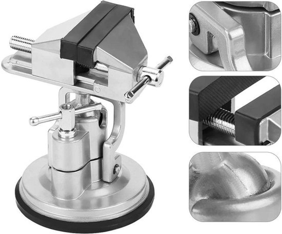 Bankklem 360 Graden - Multifunctionele Beugel - Aluminium Legering - Antislip Zuignap - Schokbestendig - Corrosiebestendig - Vise