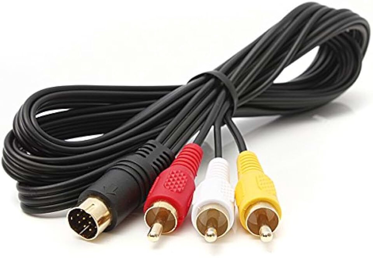 Audio Video AV-kabel past Sega Saturn A/V 1.8m 6ft RCA-aansluitkabel