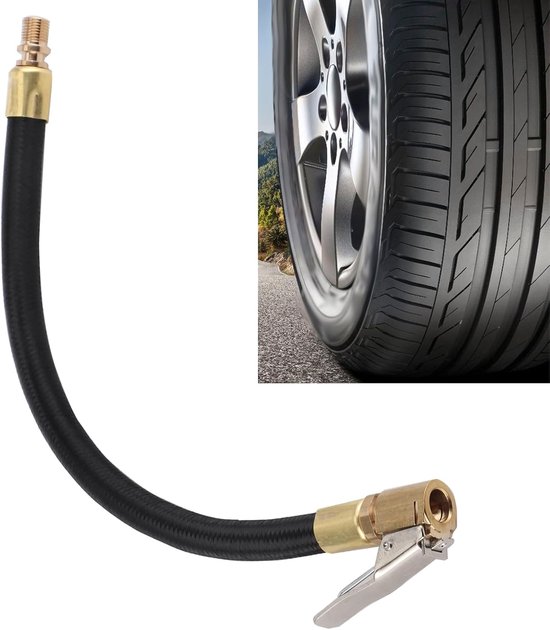 Bandenpomp Adapter - Slang Verlenger - Band Oppompen - 90 Graden Chuck - 300 PSI - Zilver — afbeelding 5