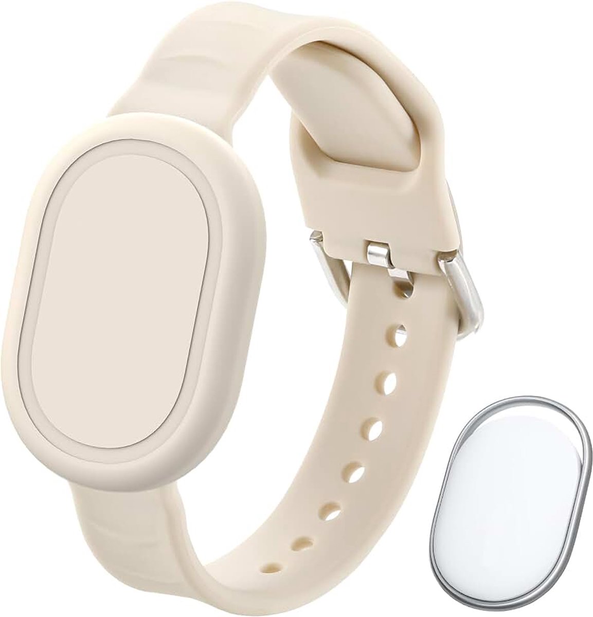 Compatibel met Xiaomi Smart Tag-armband, zachte siliconen, waterdicht en ademend, beschermhoes met locator, voor kinderen en ouderen