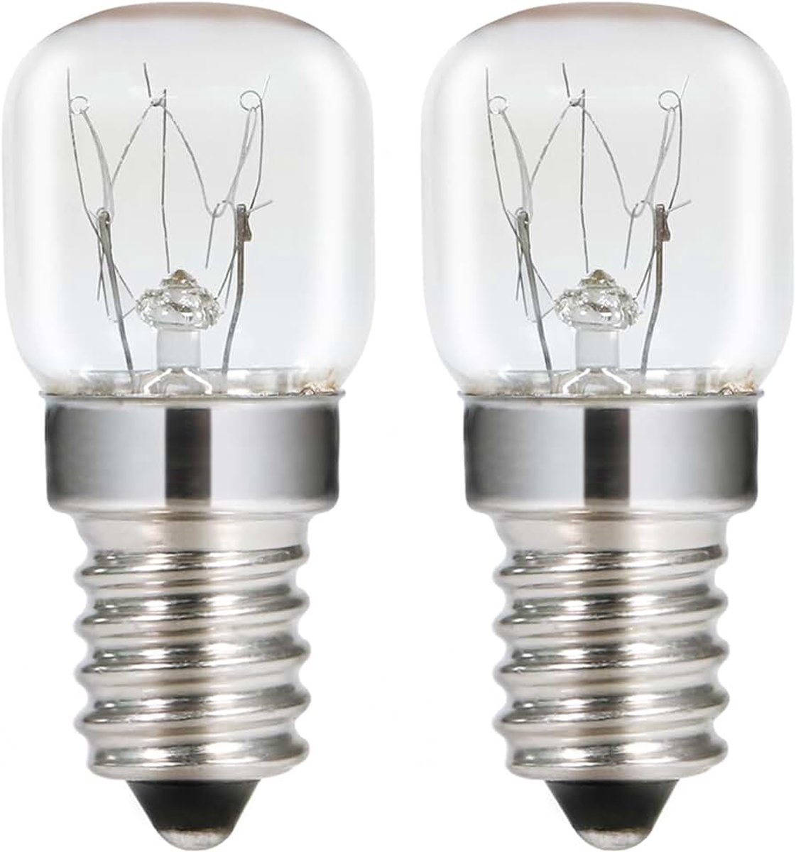 Ovenlamp, 15 W, 230 V, SES E14 dimbare zoutlamp, magnetronlamp tot 250 graden, verpakking van 2 stuks