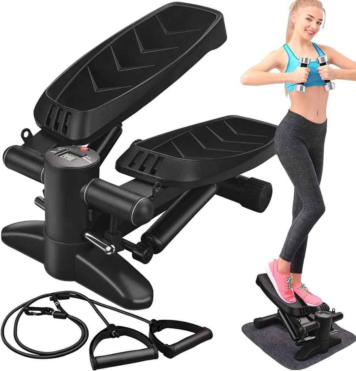 Steppers met weerstandsbanden en stap-fitnessapparatuur, Home Air Climber Step Fitness Apparatuur