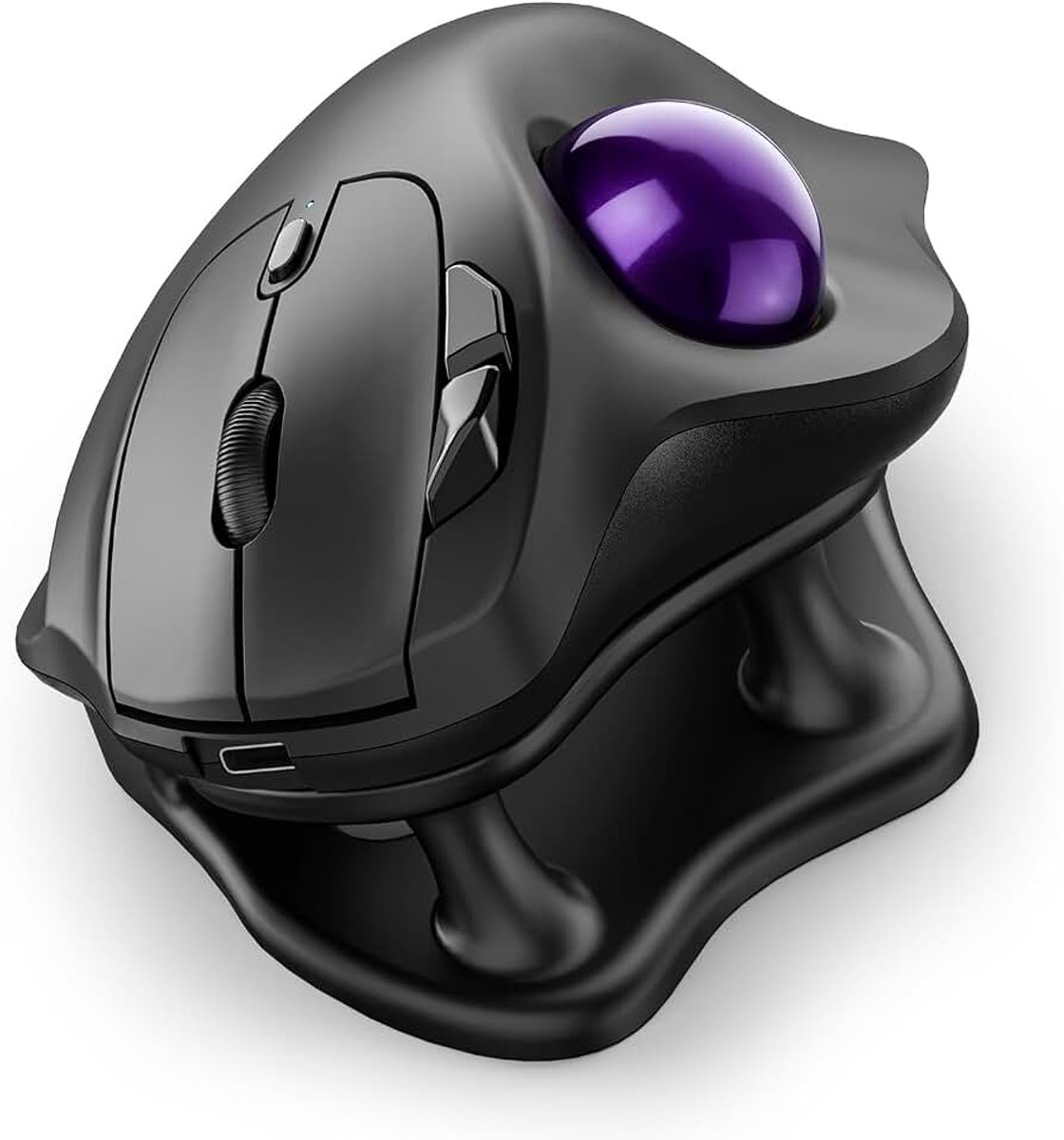 M511 Draadloze Trackball Muis, Oplaadbare Ergonomische Thumb-Control Muis met Tilt Stand, Smooth & Precision Tracking, 3 Apparaat Aansluiting (Bluetooth of USB Ontvanger), voor PC/Mac