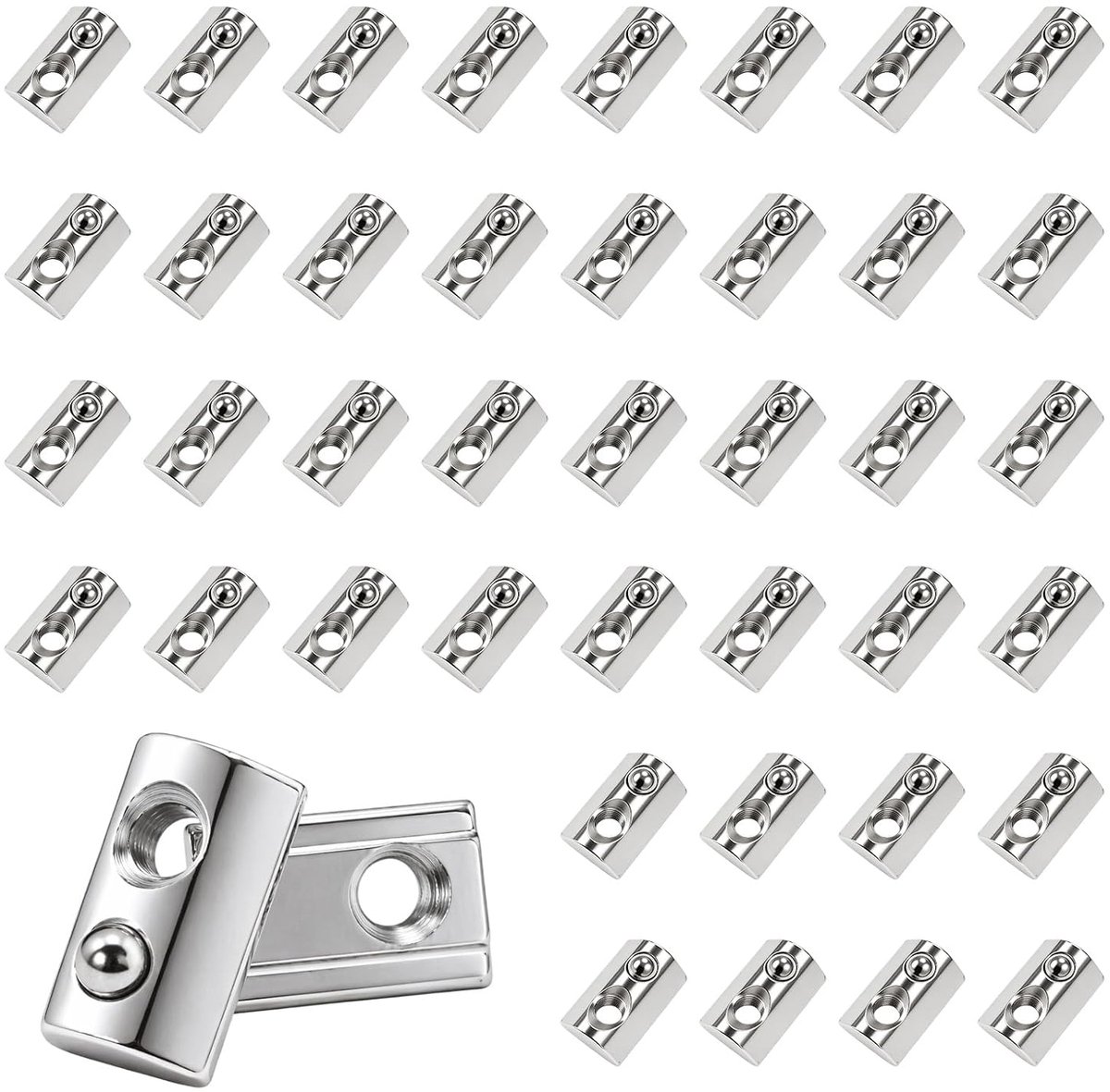 T-moeren M6 met kogel - T-sleuf moer - schroeven voor groef 8 mm - geschikt voor aluminium profielen serie 40