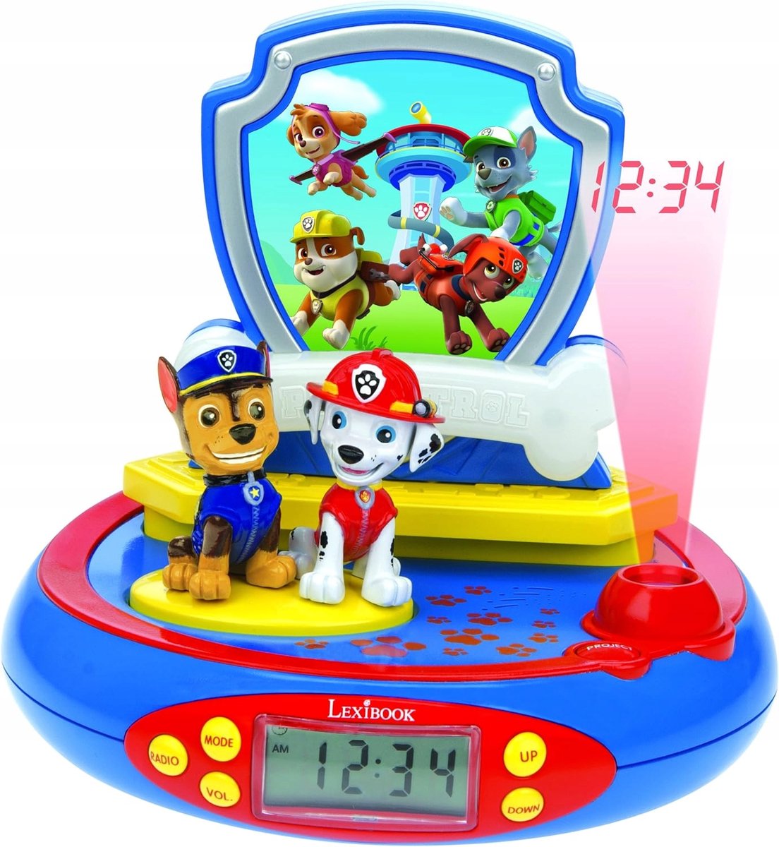 Kinderwekker met Projectie, Nachtlampje en Alarm