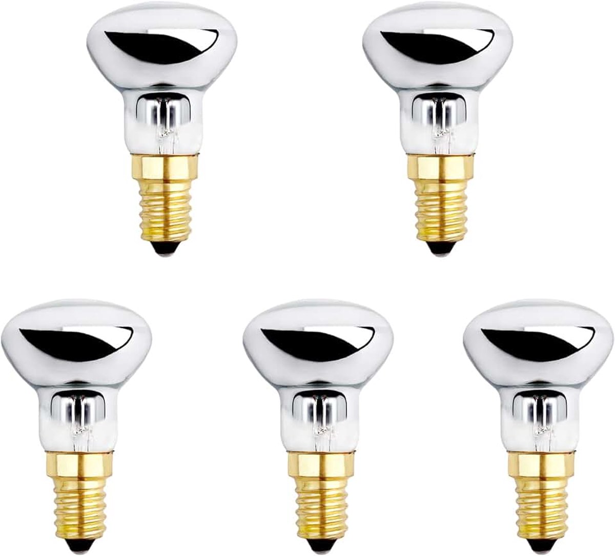 5 stuks E14 R39, 25 W, warmwit, 2600 K, 250 lm, AC 220 V, variabele reflector, kleine fitting, gloeidraadlampen