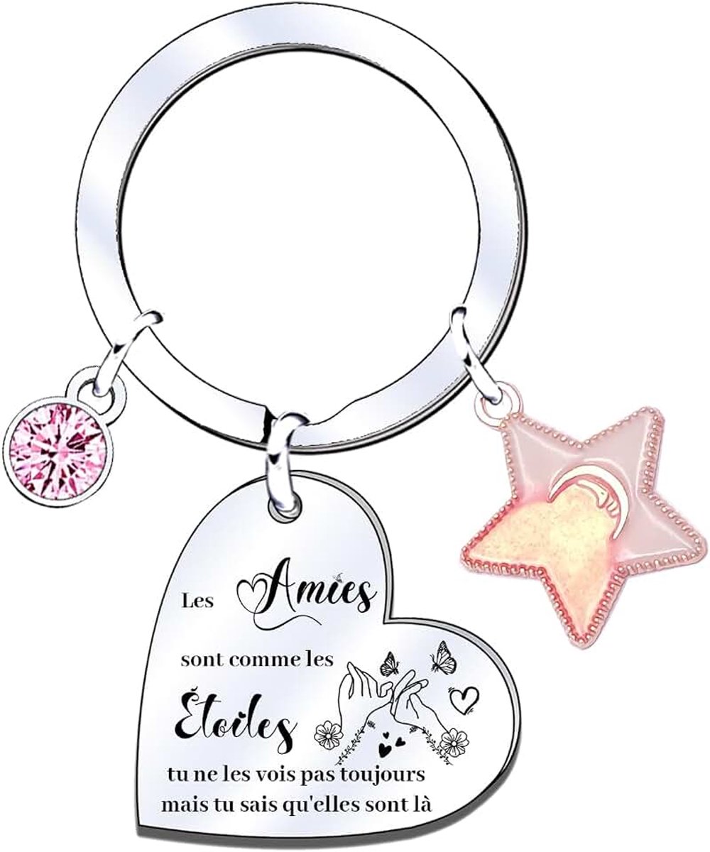 Vriend Sleutelhanger Vriendschap voor Altijd Bestie Verjaardagscadeau Lange Afstand Souvenir Sleutelhanger Verjaardagscadeau voor Vriendin Afstuderen Cadeau Kerstmis
