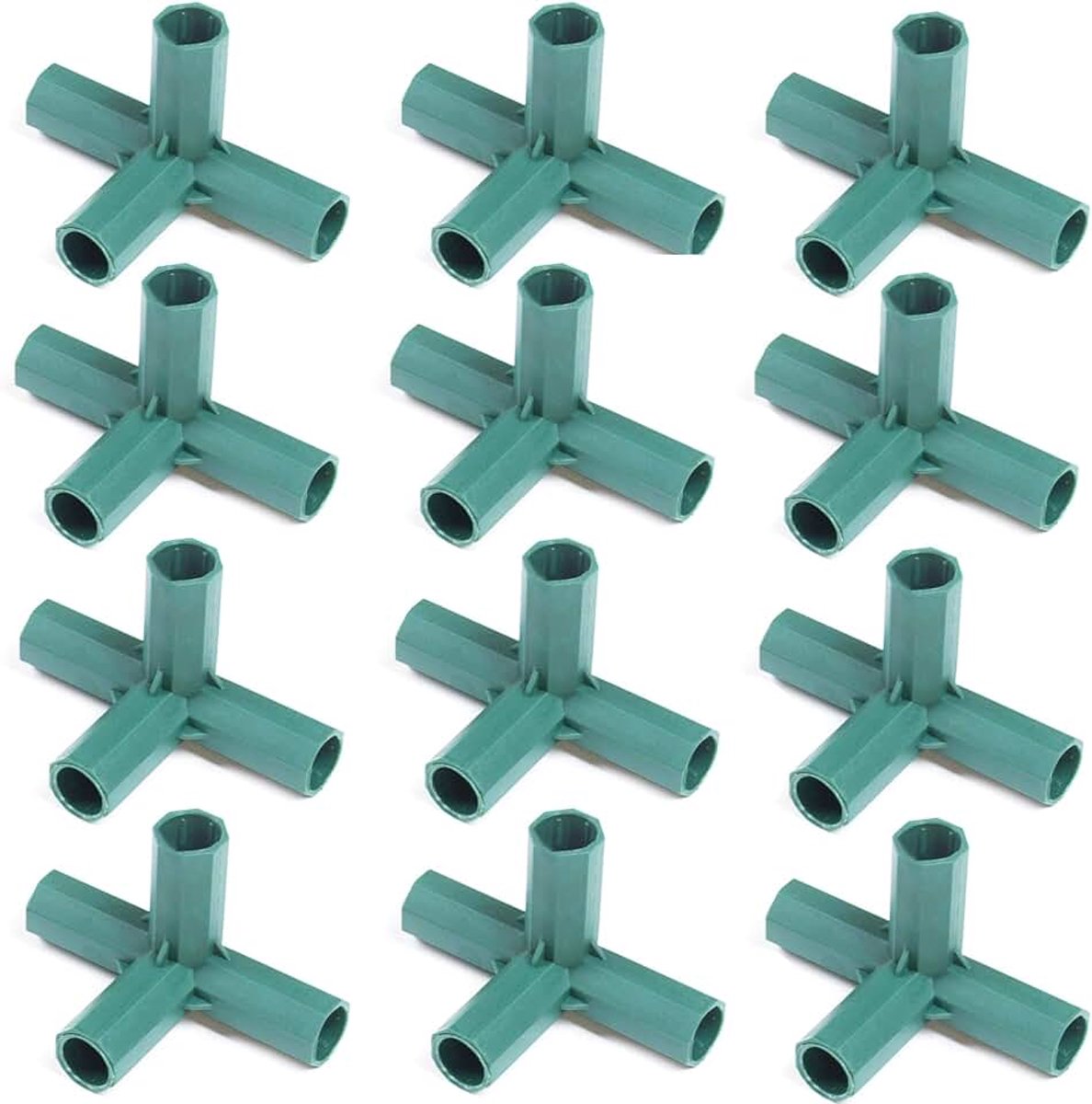 12 stuks connectoren voor tuinframes, broeikas, bouwaansluiting, aansluitingen voor broeikassen, frameconnector voor kassen, frame Greenhouse Frame Building Connector geschikt