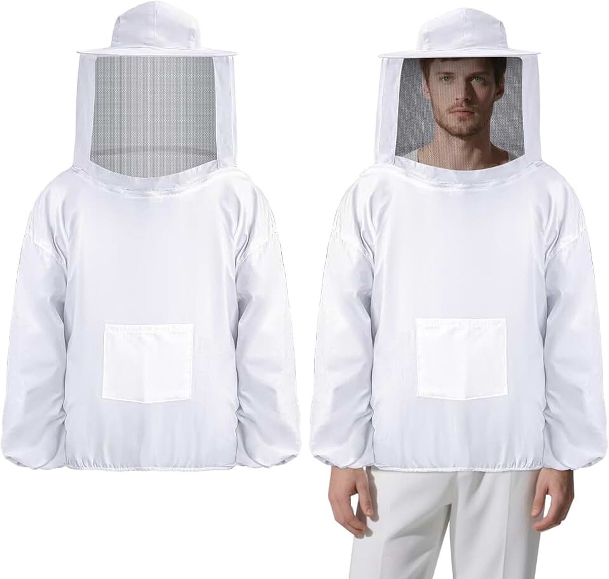 2 stuks imkerpak - Halloween imkerkostuum - imkerjas met sluier voor cosplay imkerkleding voor vrouwen mannen Halloween bijenfeestkostuum