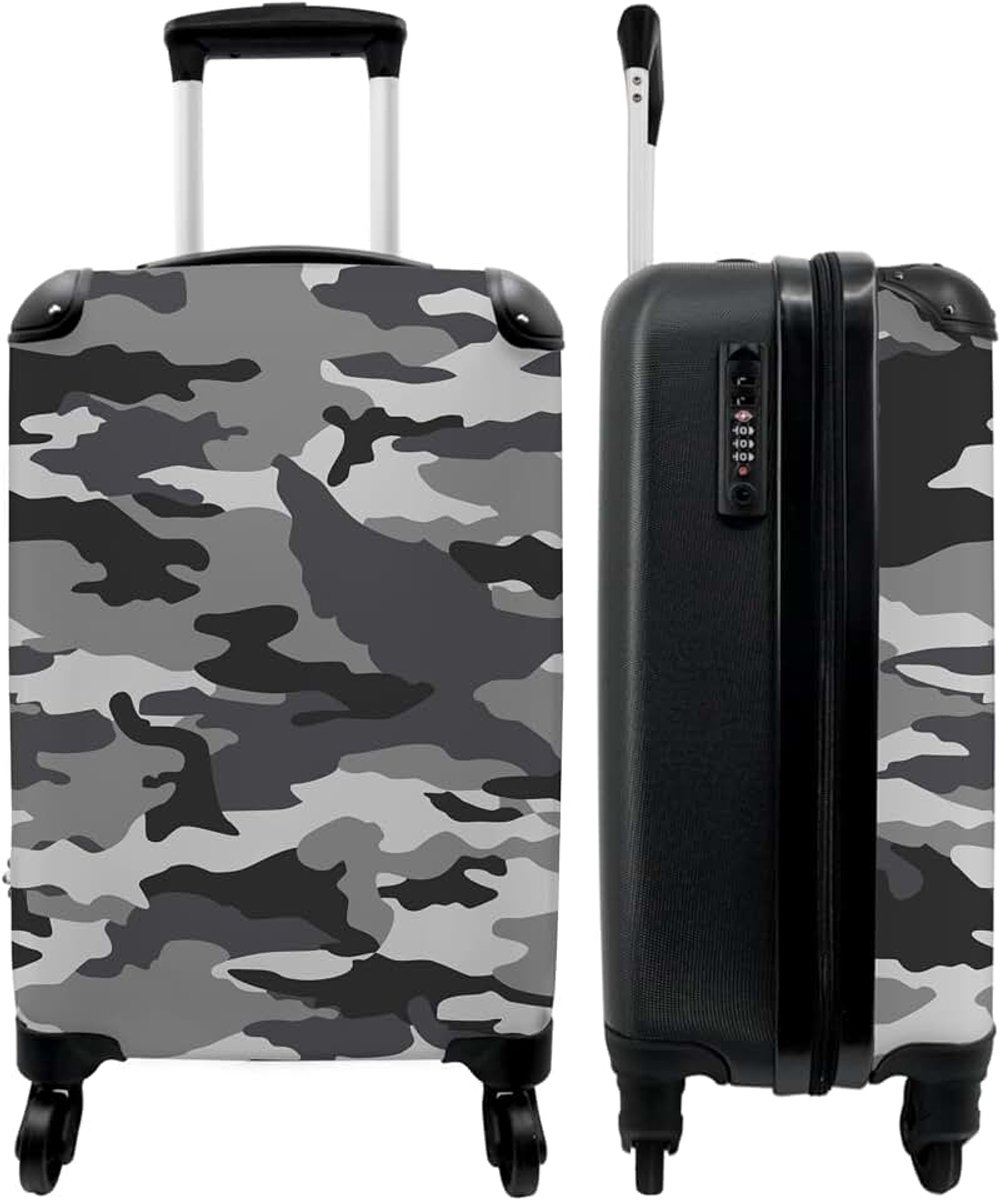 Koffers concurrentie, Grijze camouflage, Handgepäck, koffer