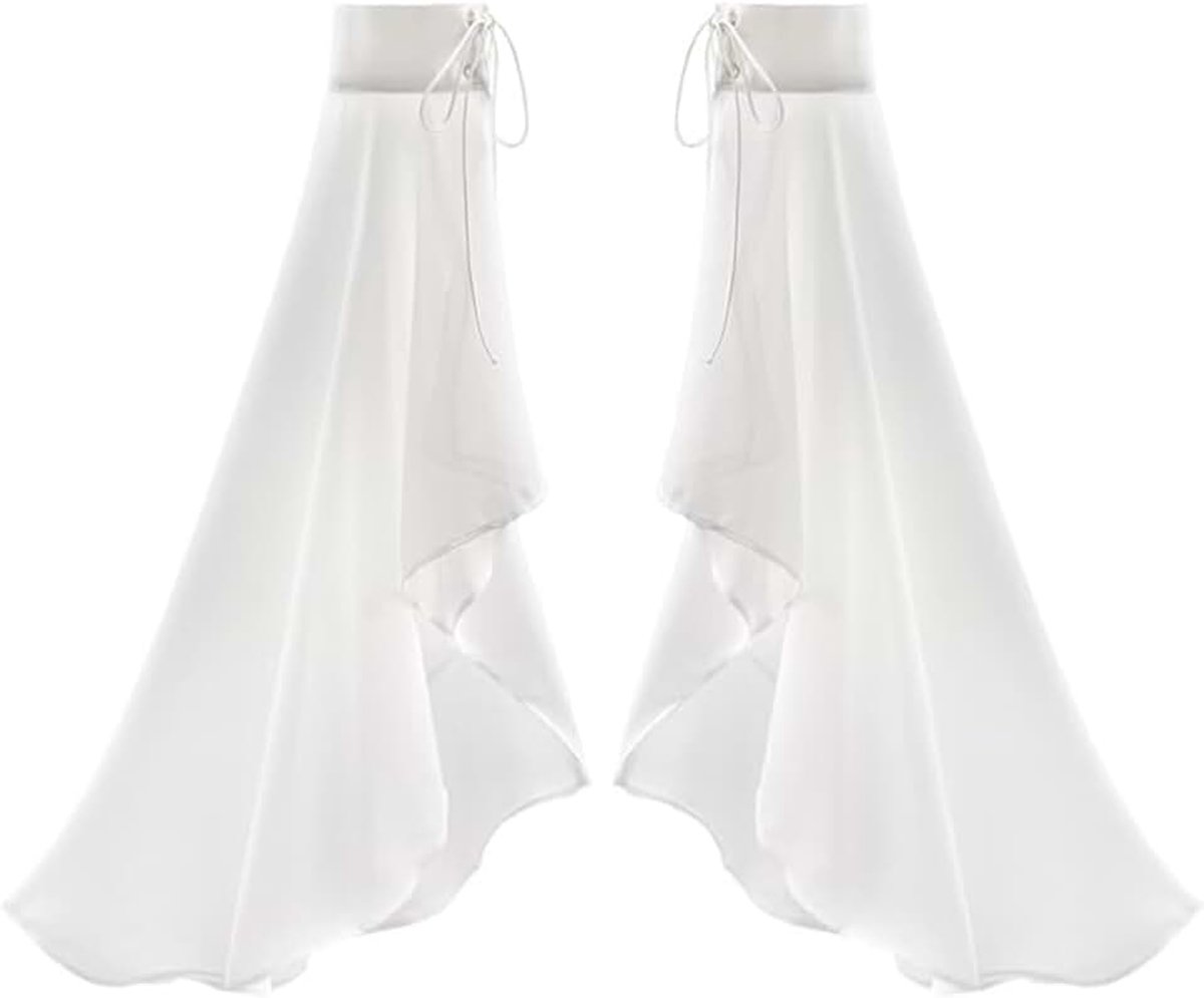 Lange Tule Mouwen Goth Afneembare Chiffon Handschoenen