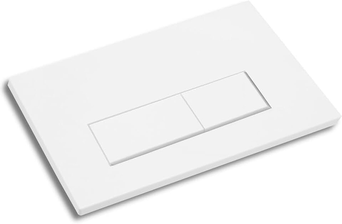 Compatibel met Geberit Sigma, UP300 en UP320 Series, Spoelplaat met Installatieframe Kit, Dubbele Spoeling Functie(Wit)