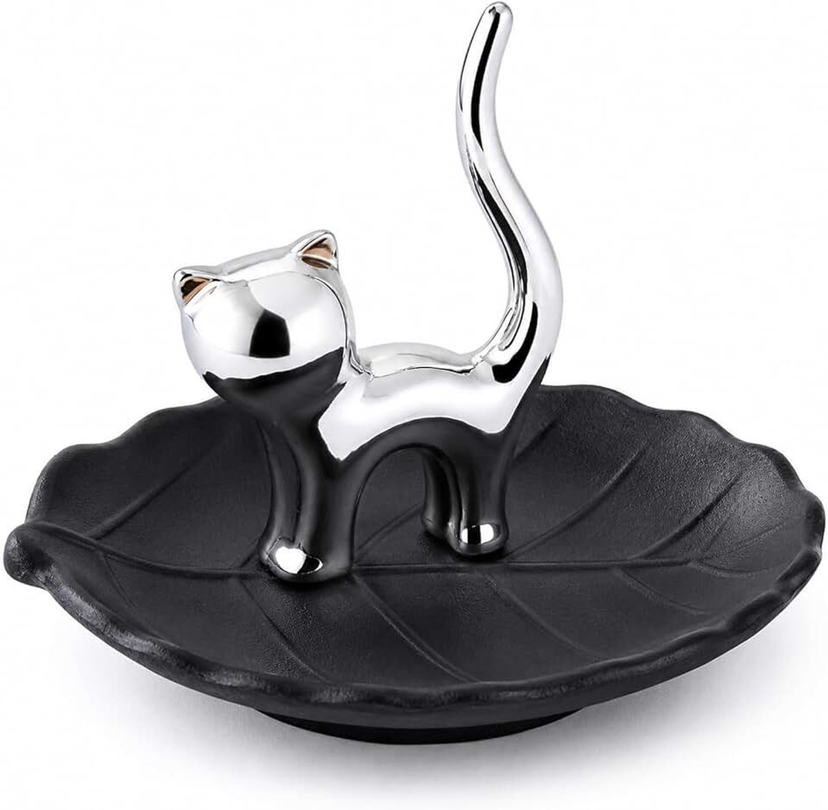 Sleutelhouder, set met ringhouder, decoratieve schaal, sieradendienblad, katten, ringhouder voor sleutels, ringen, oorbellen, armbanden, verjaardagscadeaus voor mama, beste vriendin