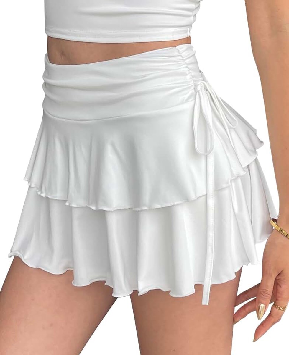 Korte plooirok, sexy minirok, hoge taille, zomerrok, elegante plooirok, A-lijn, stretch, vrijetijdsrok, casual, tennis, rok, feestoutfit